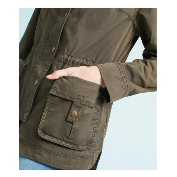 ANTHROPOLOGIE Marrakech Cargo Utility Jacket in Army Green Size S - Picture 8 of 10